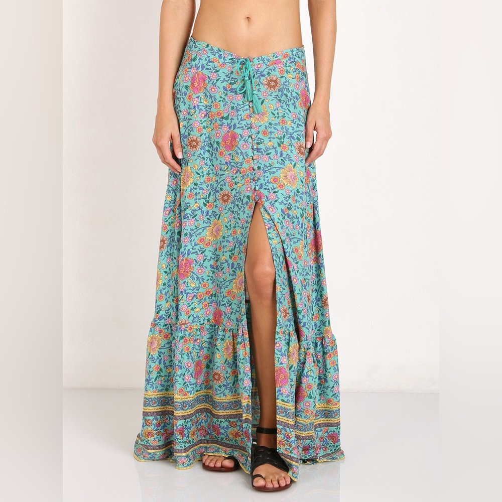Spell Original folktown turquoise skirt - Picture 2 of 16